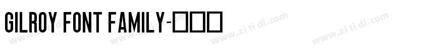 Gilroy Font Family字体转换